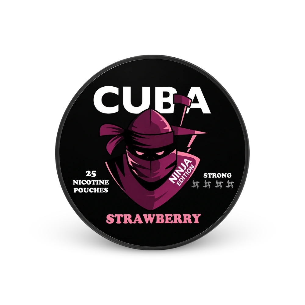 CUBA Ninja Strawberry Strong – limenka nikotinskih jastučića