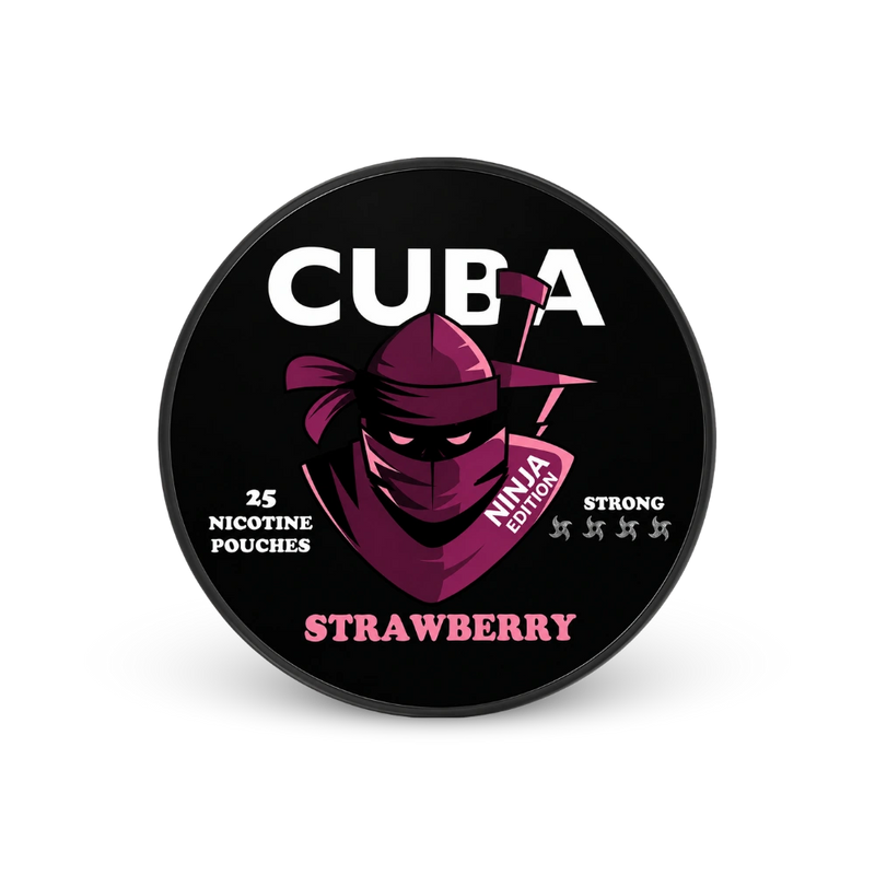 CUBA Ninja Strawberry Strong – limenka nikotinskih jastučića