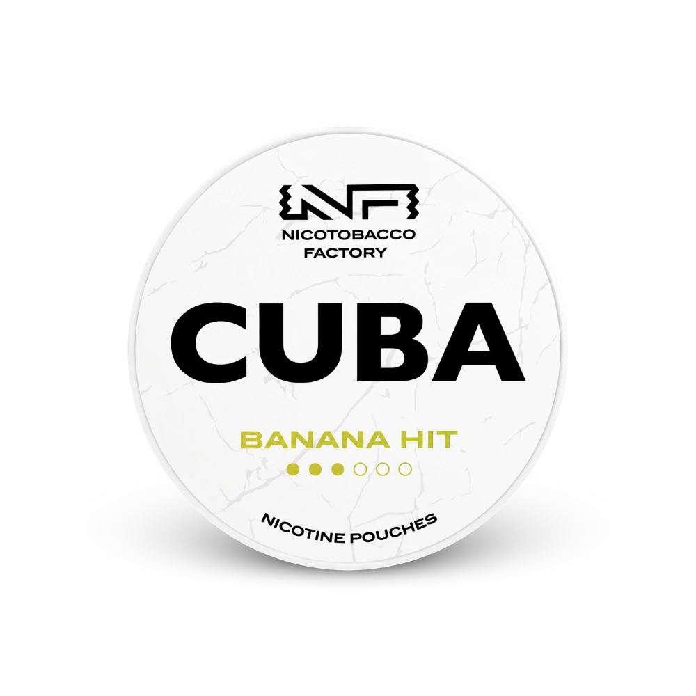 CUBA White Banana Hit – limenka nikotinskih vrećica