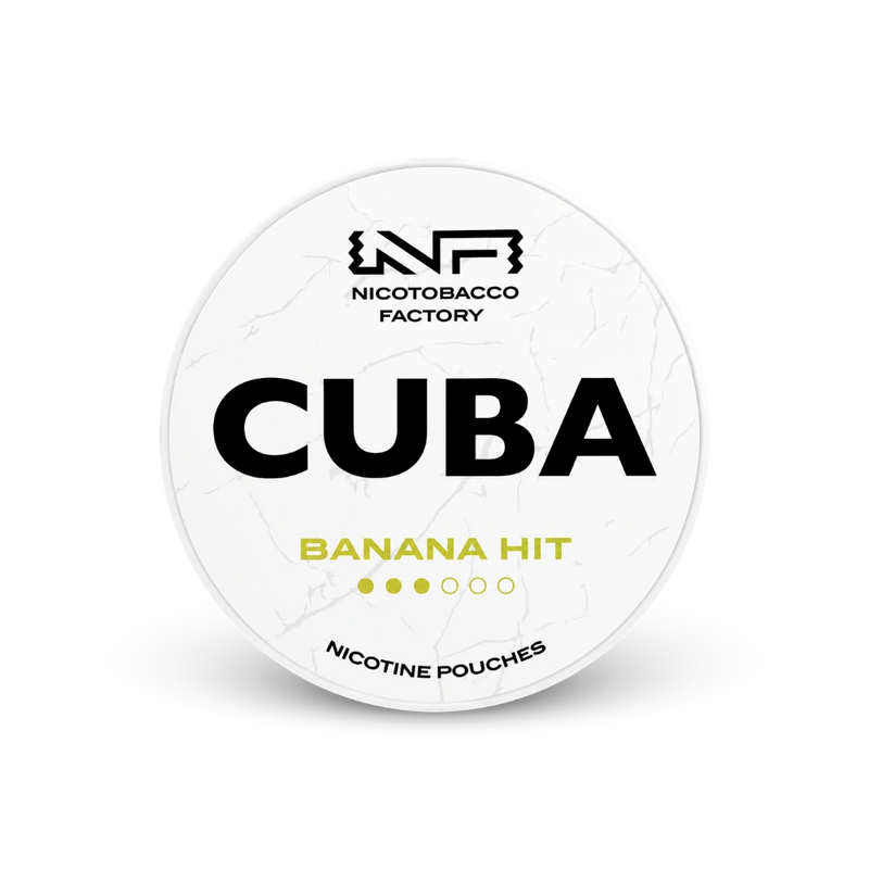 CUBA White Banana Hit – limenka nikotinskih vrećica