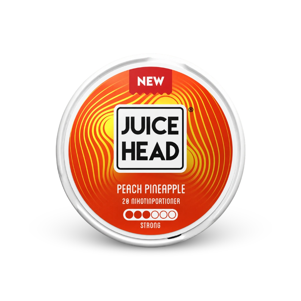 Juice Head Peach Pineapple Strong – limenka nikotinskih vrećica