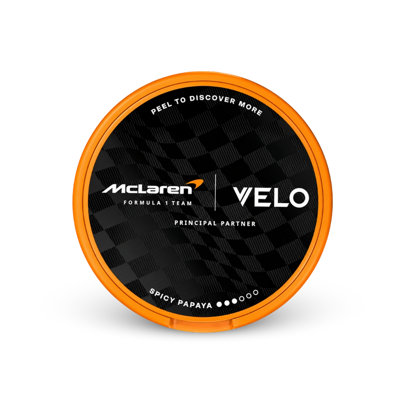 VELO McLaren Spicy Papaya Slim – limenka sa nikotinskim jastučićima