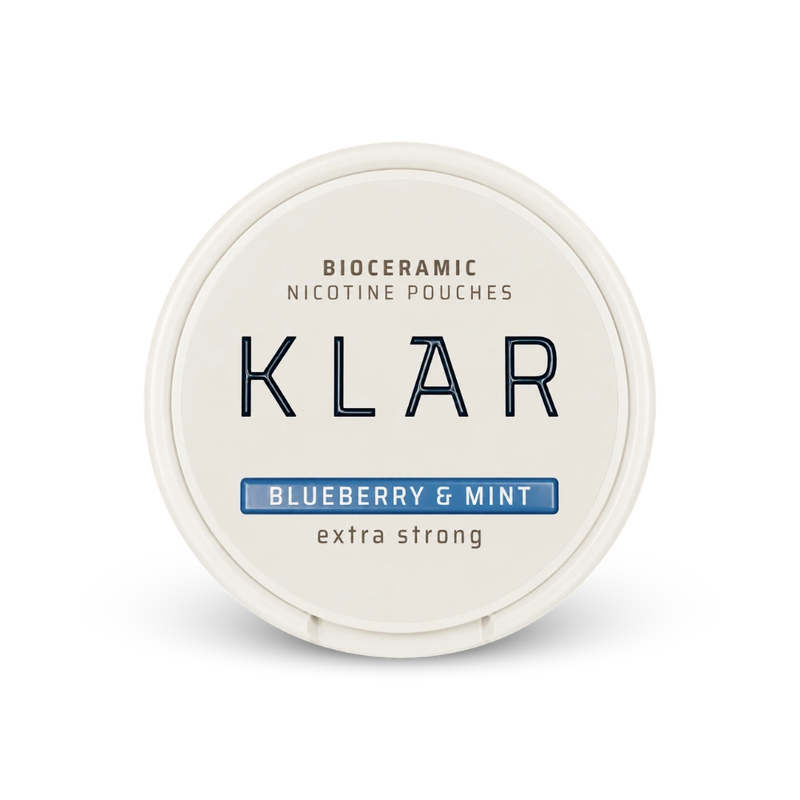 KLAR Blueberry Mint Extra Strong Slim – limenka nikotinskih jastučića