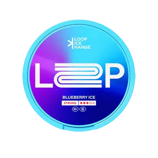 LOOP Ice Range Blueberry Ice Nicotine Pouches Dose Strong Jačina