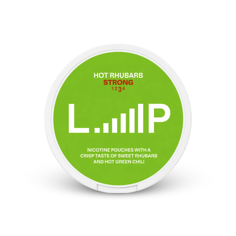 Loop Hot Rhubarb Strong – konzerva nikotinskih jastučića