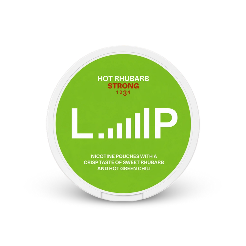 Loop Hot Rhubarb Strong – konzerva nikotinskih jastučića