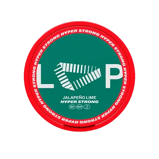 Loop Jalapeno Lime Hyper Strong Nikotinske kesice Doza s crvenim poklopcem i zelenim dizajnom