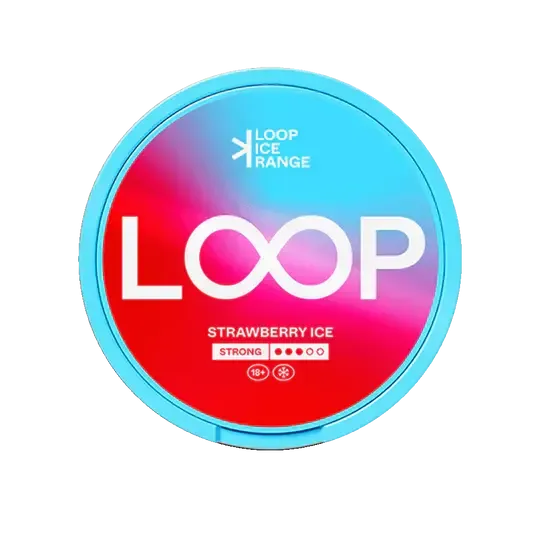 Loop Strawberry Ice Nicotine Pouches Dose, Strong 11mg, Slim Format s okusom jagode i leda