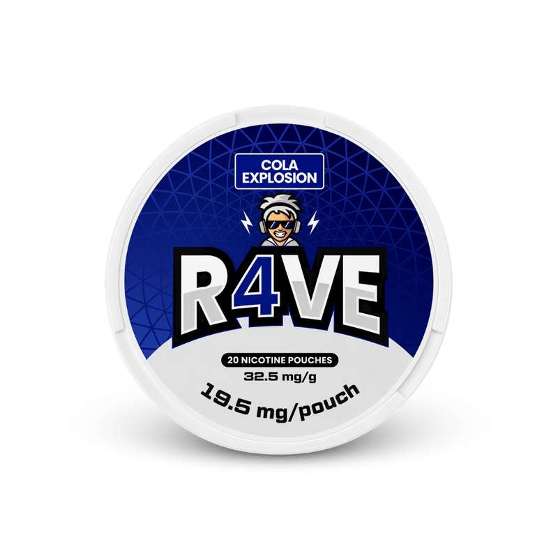 RAVE Cola Explosion 32.5mg – limenka nikotinskih jastučića