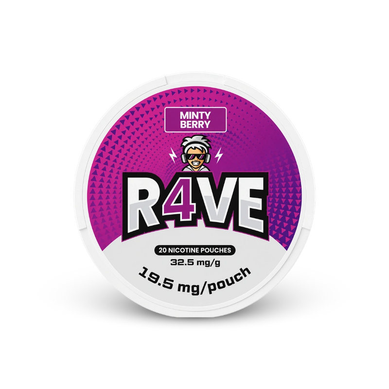 RAVE Minty Berry 32.5mg – limenka nikotinskih vrećica