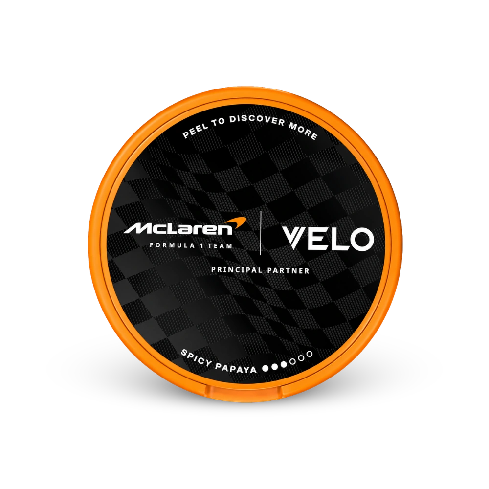 VELO McLaren Spicy Papaya Slim – limenka sa nikotinskim jastučićima