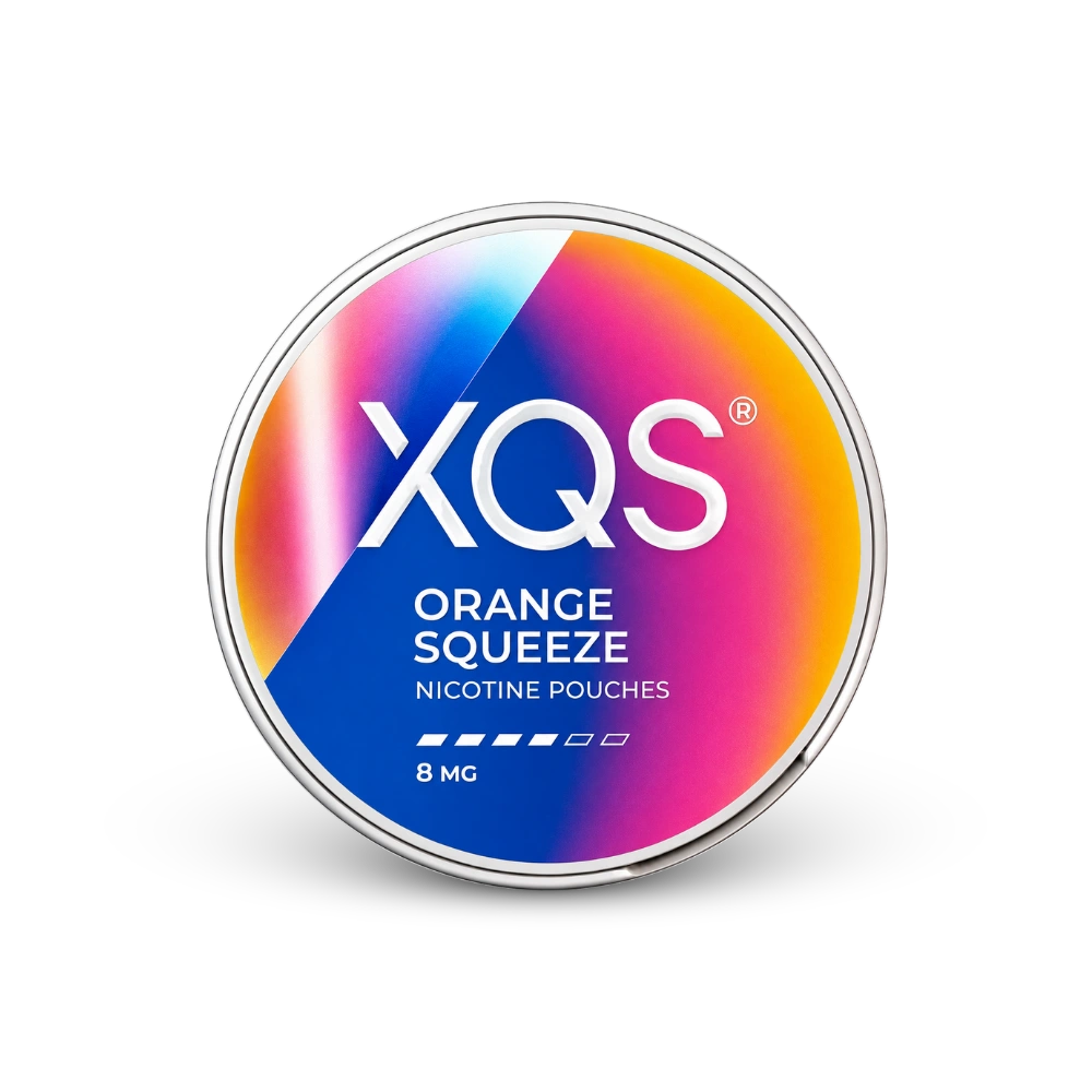 XQS Orange Squeeze Slim Strong – limenka nikotinskih jastučića